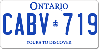 ON license plate CABV719