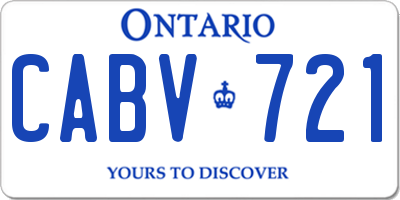 ON license plate CABV721