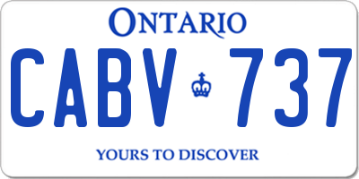 ON license plate CABV737