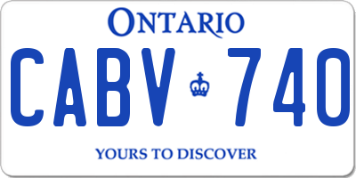 ON license plate CABV740