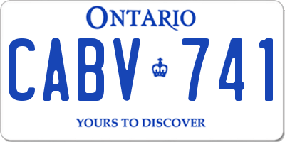 ON license plate CABV741