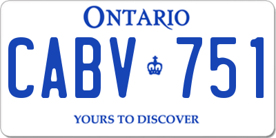 ON license plate CABV751