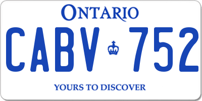 ON license plate CABV752