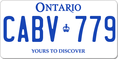 ON license plate CABV779