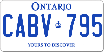 ON license plate CABV795