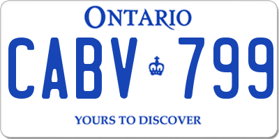 ON license plate CABV799