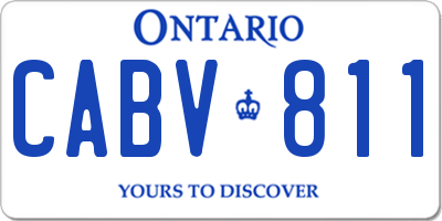 ON license plate CABV811