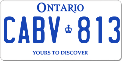 ON license plate CABV813