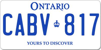 ON license plate CABV817