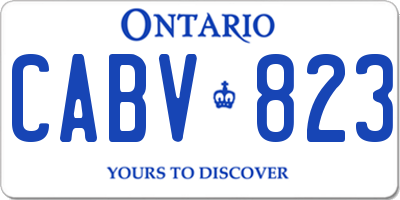 ON license plate CABV823