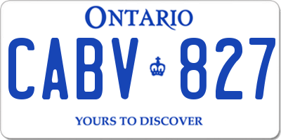 ON license plate CABV827