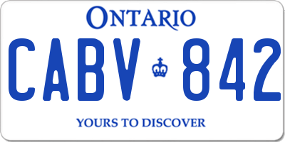 ON license plate CABV842