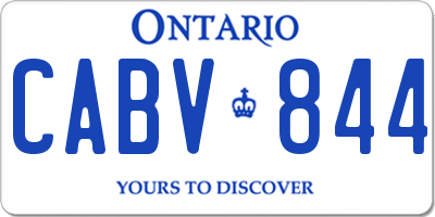 ON license plate CABV844