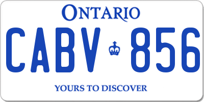 ON license plate CABV856