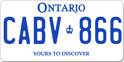 ON license plate CABV866