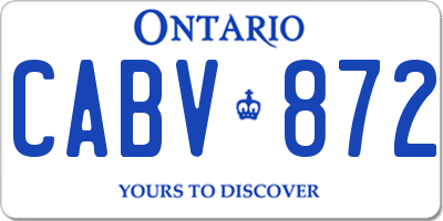 ON license plate CABV872