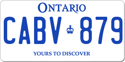 ON license plate CABV879