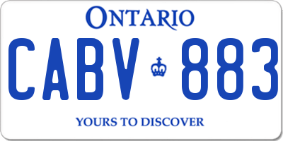 ON license plate CABV883