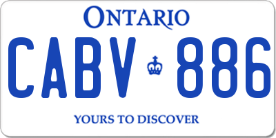 ON license plate CABV886