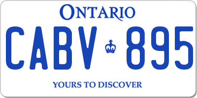 ON license plate CABV895