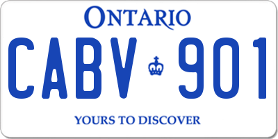 ON license plate CABV901