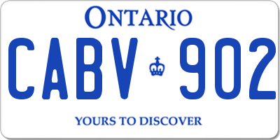 ON license plate CABV902