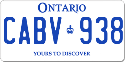 ON license plate CABV938