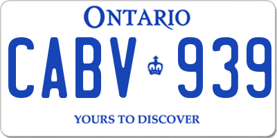 ON license plate CABV939