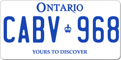 ON license plate CABV968