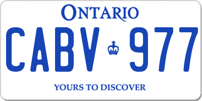 ON license plate CABV977