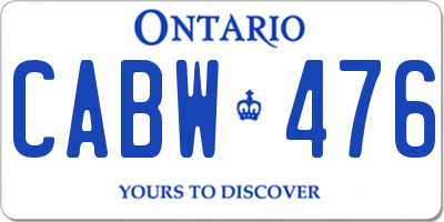 ON license plate CABW476