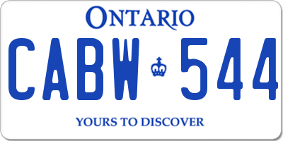 ON license plate CABW544