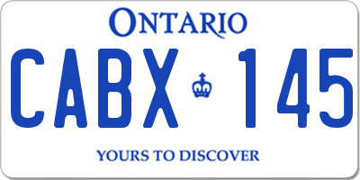 ON license plate CABX145