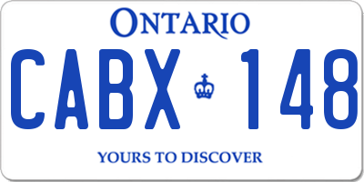 ON license plate CABX148