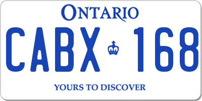 ON license plate CABX168