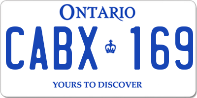 ON license plate CABX169