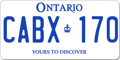 ON license plate CABX170