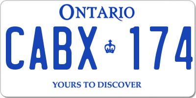 ON license plate CABX174