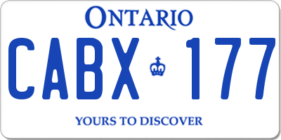 ON license plate CABX177