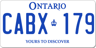 ON license plate CABX179