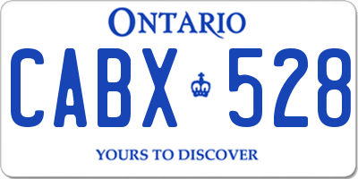 ON license plate CABX528