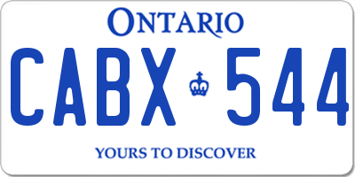 ON license plate CABX544