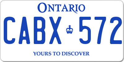 ON license plate CABX572