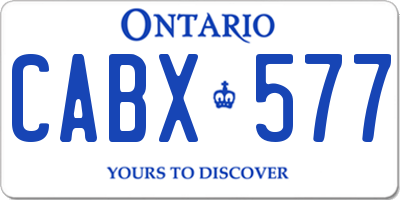 ON license plate CABX577