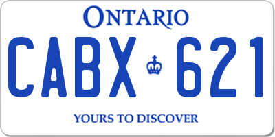 ON license plate CABX621