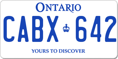 ON license plate CABX642