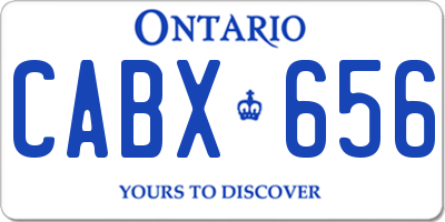 ON license plate CABX656