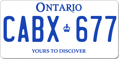 ON license plate CABX677