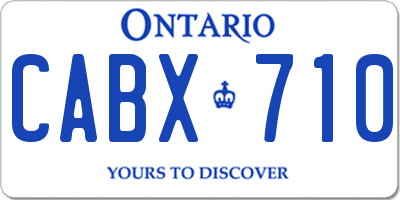 ON license plate CABX710