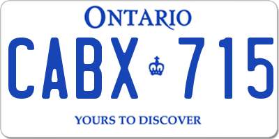 ON license plate CABX715